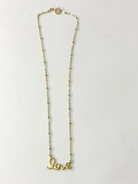 14k Gold Filled Chain Layering Love Pendant Necklace